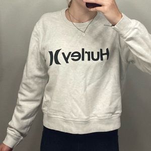 hurley black and white crop top